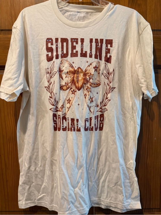 Keep It Gypsy Tops - NWOT! Sz L Sideline Social Club Graphic rhinestone bling football 🏈 tee
